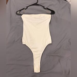 White Strapless Bodysuit